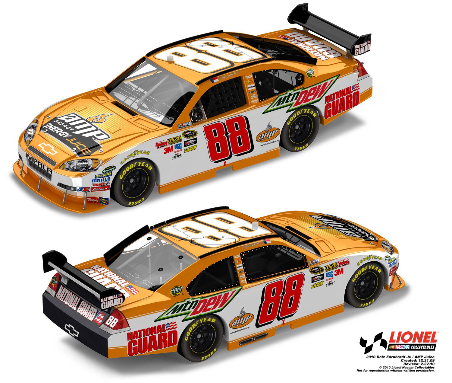 dale jr orange amp car