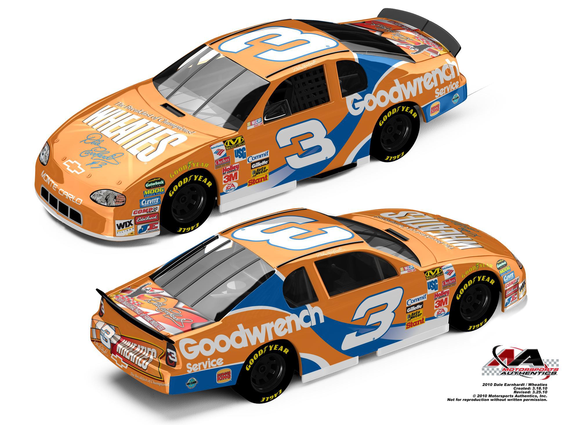 dale earnhardt wheaties car