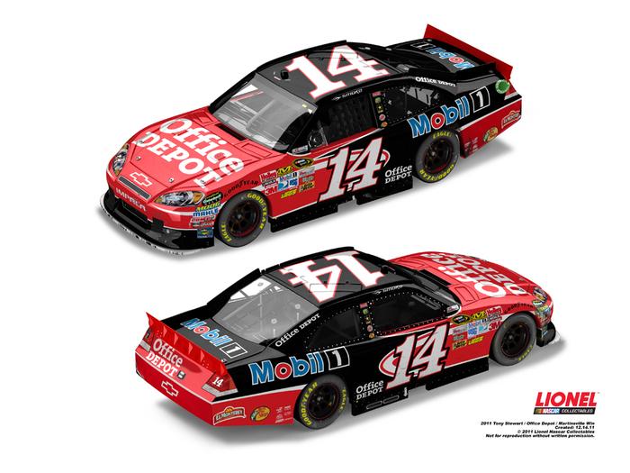 2011 Tony Stewart Office Depot Martinsville Win ELITE - - Lionel Garage